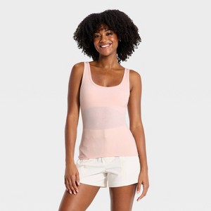 Women's Padded Bra Tank Top - A New Day™ Pink L : Target