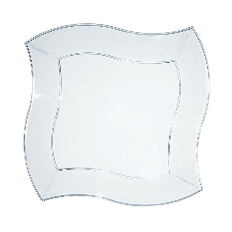Smarty Had A Party 7" Clear Wave Plastic Appetizer/Salad Plates (120 Plates), 1 of 4