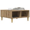 Clihome 23.6" Square Scandinavian Design Coffee Table,Storage Coffee Table with Open Shelf - 2 of 4