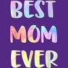 Women's Design By Humans Best Mom Ever Rainbow Bubble Text By MiuMiuShop Racerback Tank Top - 2 of 2