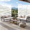 Dovelina Metal Outdoor Privacy Screen Freestanding Garden Privacy Screen - 3 of 4