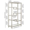 68 in. Satin Nickel Metal Bookcase - Henn&Hart - image 3 of 4