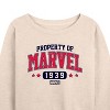 Women's - Marvel - Property Of Lightweight French Terry Wide Neck Long Sleeve Shirt - 2 of 4