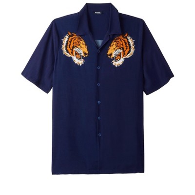 KingSize Men's Big & Tall Colorblock Camp Shirt