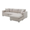 CAVINAS Modern Modular Sectional Sofa, 101*66" Sofa with Throw Pillows, Cloud L-shaped Couch Set with 4 seat Polyester Comfy Fabric Couch Set - 4 of 4