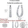 925 Sterling Silver Vintage Filigree Hoop Earrings Lightweight Oval Hoop Earrings for Women Hypoallergenic Earrings - 2 of 4