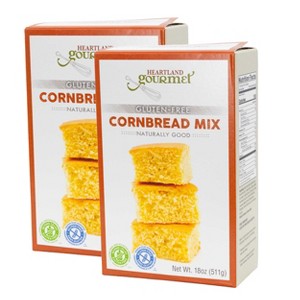 Heartland Gourmet 18 oz Gluten Free Cornbread Mix - Pack of 2 - 1 of 4