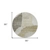 Taupe Brown And Beige Abstract Washable Indoor Outdoor Area Rug - 3 of 4