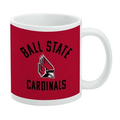 Ball State Cardinals Logo Ceramic Coffee Mug Novelty Gift Mugs for Coffee Tea and Hot Drinks 11oz White