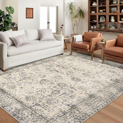 Hallway Runner Rug Long Rug Runner Washable Non-Slip Carpet for Kitchen Entryway Laundry Bedroom, Vintage Accent