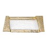HomeRoots 13" Gold Glass Snack Or Vanity Tray - 4 of 4