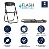 Flash Furniture 2 Pack HERCULES Series 500 lb. Capacity Heavy Duty Plastic Folding Chair with Built-in Ganging Brackets - image 2 of 4