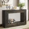 Gulches Farmhouse 47" Console Table, Rustic Wood Entryway Sofa Table with Storage, Black - 4 of 4