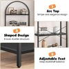 5-Tier Open Arched Bookshelf, Modern Bookcase Storage Shelves with Metal Frame, Freestanding Display Rack for Bedroom Living Room Home Office - 3 of 4