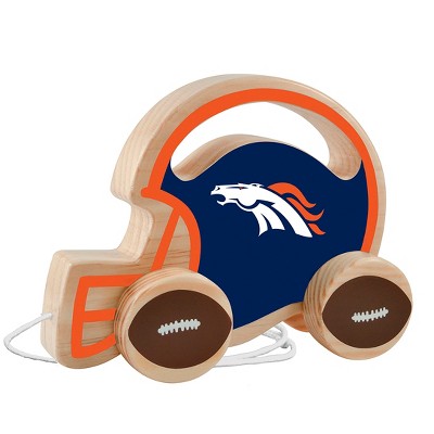 BabyFanatic Wood Push And Pull Toy - NFL Denver Broncos