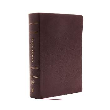 The King James Study Bible, Bonded Leather, Burgundy, Full-Color Edition - Large Print by  Thomas Nelson (Leather Bound)