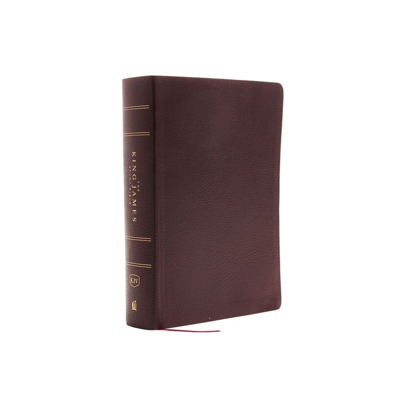 The King James Study Bible, Bonded Leather, Burgundy, Full-Color Edition - Large Print by  Thomas Nelson (Leather Bound), 1 of 2