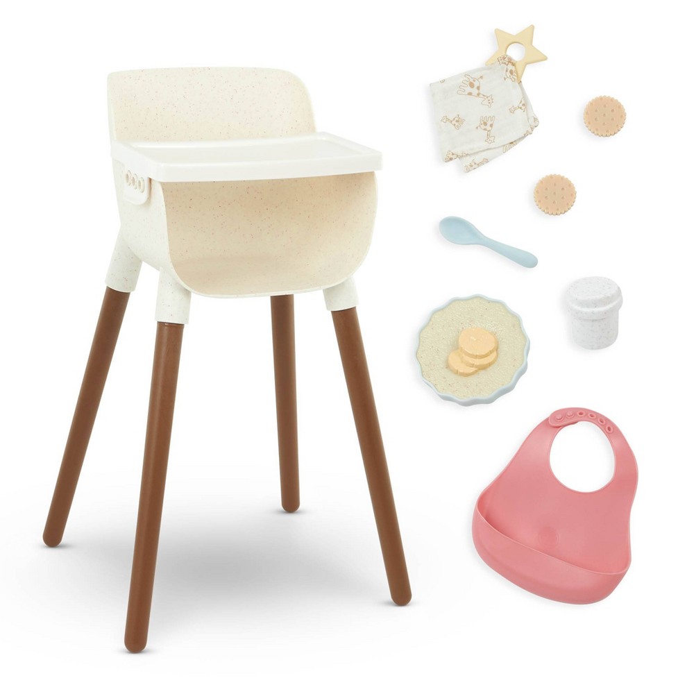 Photos - Doll Accessories Lulla Baby LullaBaby Doll High Chair And Feeding Set Accessories 