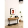 Freya 47.24" Length 2 Slide-out Drawers Entryway Rectangle Storage Console Table With Carbon Steel-Maison Boucle - 3 of 4