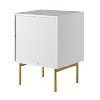 Viviano 25.2'' Tall 2-Drawer Nightstand with two drawers and metal Legs Set of 2|Karat Home - 4 of 4