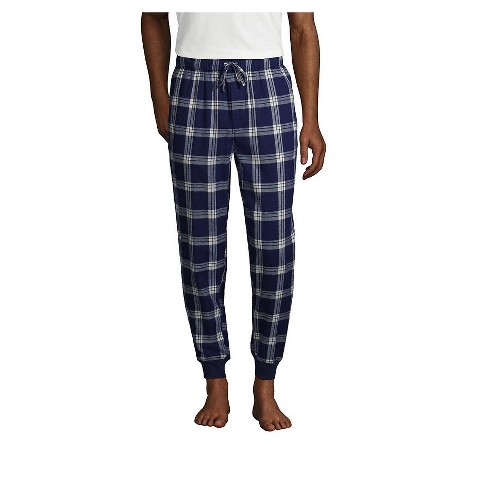 Lands' End Mens Flannel Pajama Pants Rich Red Multi Tartan Regular Small at   Men's Clothing store