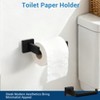 10-Piece Bathroom Hardware Set in Modern Matte Black - Includes Towel Bar, Hooks, Rings & Toilet Paper Holder - Rust Resistant & Easy Install - 3 of 4