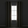 Home Boutique Insulated Grommet Blackout Linen Window Curtain Panel Dark Linen Single 38X84 - 3 of 4