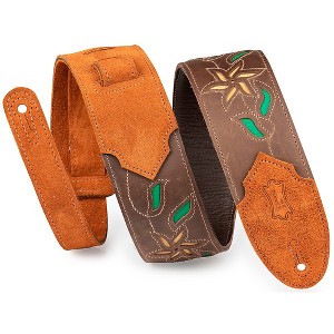 Levy's 2.5" Flowering Vine Leather Guitar Strap - 1 of 4
