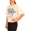 Junk Food Womens Cropped Ford Flag Graphic T-Shirt, White, Small - 2 of 4