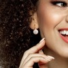 EVERLY JEWELRY | Yellow Plated Sterling Silver 8-9mm Cultured Freshwater Pearl Wave Shepherd Hook Earrings - 4 of 4