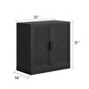MAYEERTY Freestanding Storage Cabinet Wooden Decorative Cabinets for Home, Office, Small Space, Black, 31*31*16in - 4 of 4
