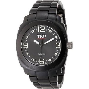 TKO Orlogi Women's Boyfriend Size Black Aluminum Bracelet Watch - 1 of 2