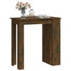 vidaXL Bar Table with Storage Rack Smoked Oak 40.2"x19.7"x40.7" Engineered Wood - 4 of 4
