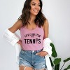 Simply Sage Market Life Is Better With Tennis Racerback Tank - 3 of 4