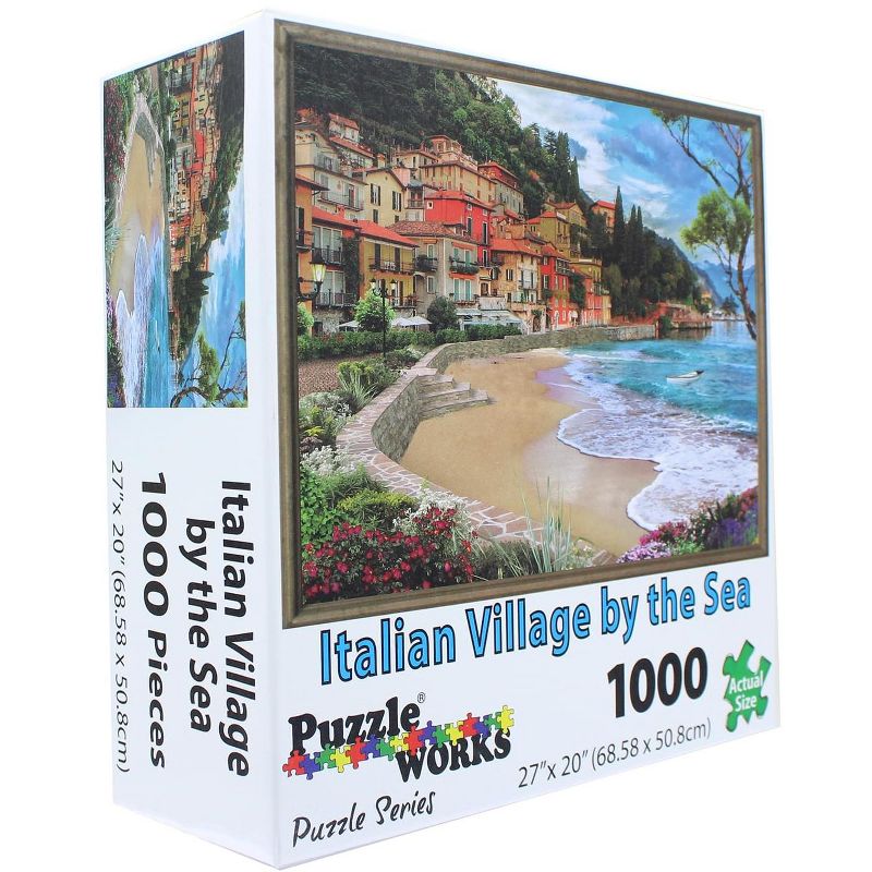 PuzzleWorks 1000 Piece Jigsaw Puzzle | Italian Village By The Sea, 3 of 7