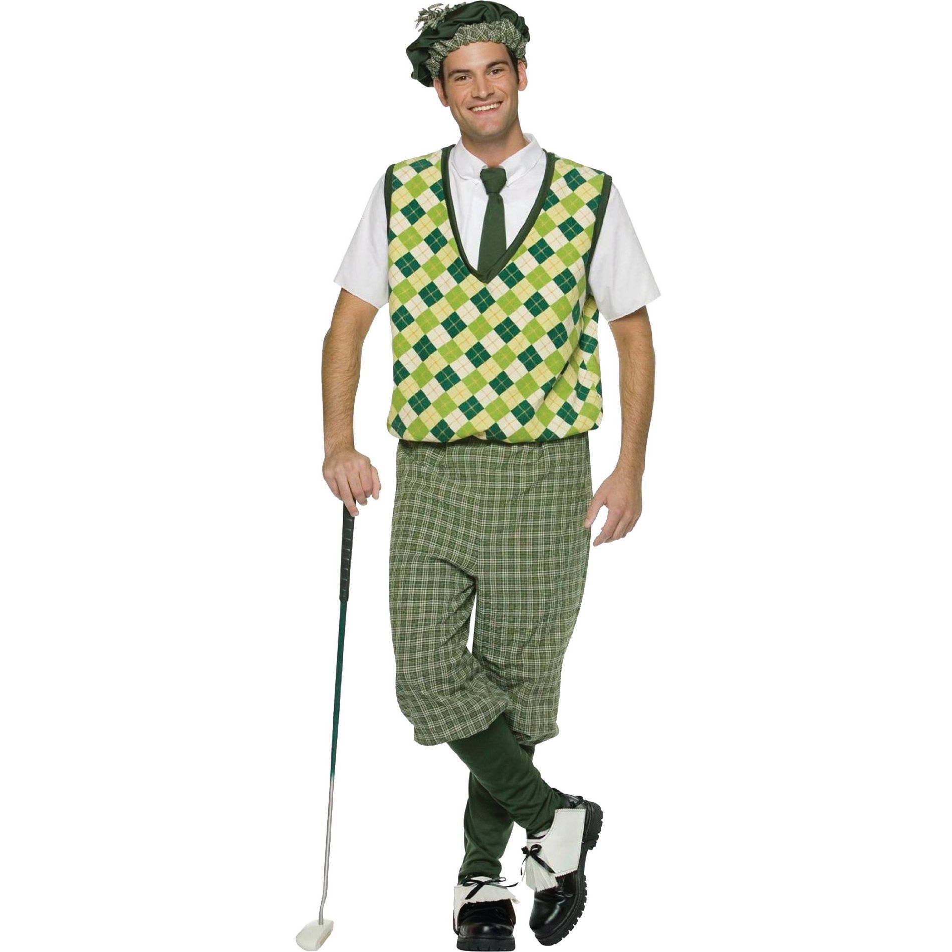 Imposta Costumes Men's Old Tyme Golfer Costume Suit Green One Size
