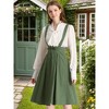 INSPIRE CHIC Women's High Waist Overall Corset Skater Suspender Dresses - 3 of 4