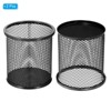 Unique Bargains Metal Large Capacity Round Desk Accessories Mesh Pen Holder 2 Pcs - 3 of 4