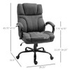 NicBex Large Adjustable Height Ergonomic High-Back Office Chairs with Universal Wheels for Work Study,Gray - 3 of 4