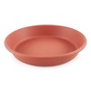 HC Companies Classic Plastic 17.63 Inch Round Plant Flower Pot Planter Deep Saucer Drip Tray for 20 Inch Flower Pots, Terracotta (2 Pack) - 2 of 4