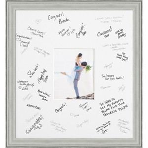 BelVolto Signature Mat Picture Frame – Guest Book Alternative for Weddings, Graduations, or Retirement – Autograph Photo Mat for Signature Board - 1 of 4