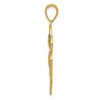 Black Bow Jewelry 14k Yellow Gold & Green Acrylic Four Leaf Clover Pendant, 19mm - 2 of 4