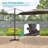 Sonkuki 10 FT Patio Cantilever Umbrella, Outdoor Round Offset Sturdy Umbrellas 360° Rotation - 4 of 4