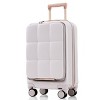 Hardshell Luggage Set,3-Piece Lightweight Suitcases (20"/24"/28") with Spinner Wheels,Cup Holder,20" Front Opening Carry-On with USB Port–Cuddlewood - 2 of 4