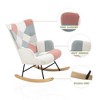 CAVINAS Linen Fabric Glider Rocking Chair with High Backrest,Upholstered Rocking Chairs,Nursery Accent Chair for Bedroom - 4 of 4