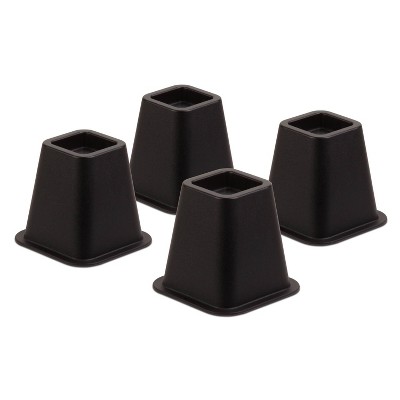 Honey-Can-Do Set of 4 Bed Risers Black