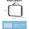 Hachikiko 2 Pack Clear Toiletry Bag - 2 of 4