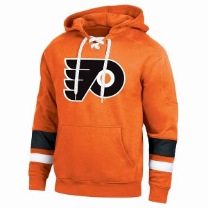 NHL Philadelphia Flyers Men's Long Sleeve Hooded Sweatshirt with Lace - 1 of 3