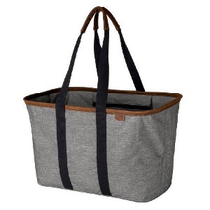 CleverMade Collapsible 30L Tote LUXE Heather Gray/Black - 1 of 4