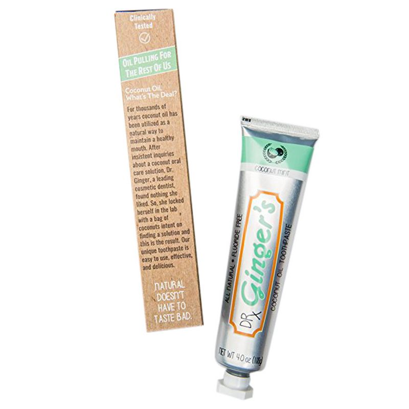 Dr. Ginger&#39;s Natural Toothpaste - Coconut Mint - 4oz, 4 of 7